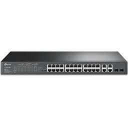 Switch JetStream 24 Portas 10/100Mbps + 4 Portas Gigabit Smart Managed PoE+ - TP-LINK