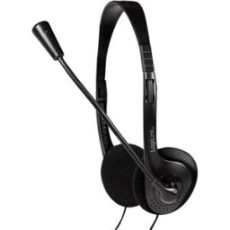 Auscultadores Headset HS0052 c/ Microfone (Preto) - LOGILINK