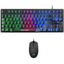 MARS-GAMING Combo Gaming MCPTKLPT Teclado PT + Rato Ótico 3200DPI USB (Preto) - MARS GAMING