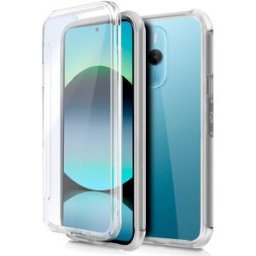 Capa de Silicone 3D para Xiaomi Redmi Note 14 (transparente frente + verso) - COOL