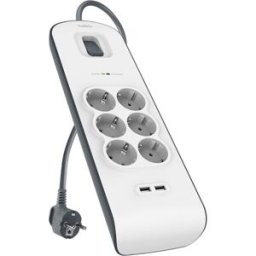 Extensão Sextupla c/ 2 Portas USB-A (2 mts) - BELKIN