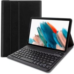 COOL Capa p/ Samsung Galaxy Tab A8 X200 / X205 Couro Sintético Teclado Bluetooth Preto 10.5 polegadas - C