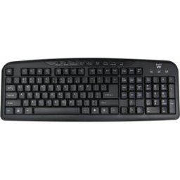 Teclado Multimédia USB Layout PT QWERTY (Preto) - EWENT