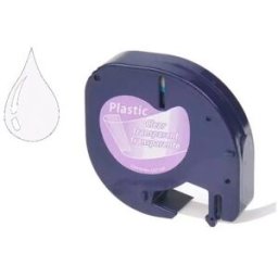 Cinta Rotuladora Auto-Adesiva 12mm x 4m p/ Máquina Letratag (Transparente) - Q-CONNECT