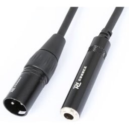 Cabo Adaptador Canon Macho - Jack 6,35mm Femea (15cm) - POWER DYNAMICS CONNEX