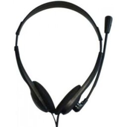 Auscultadores Headset Jack 3.5mm c/ Microfone (Preto) - LIFETECH