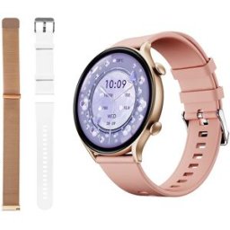 Smartwatch IPS 1,46" X19 IP68 c/ 3 Braceletes (Rosa) - BLOW