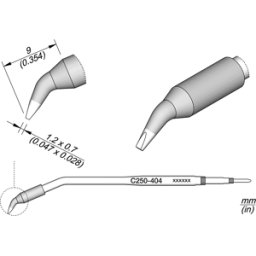 Ponta p/ Cinzel Curvado 1.2 x 0.7mm p/ AL250 e AP250 - JBC