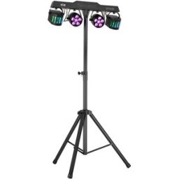 Barra Portátil "4-EM-1" CLS Party Bar c/ 2 Focos PAR LEDs + 2 Projectores Derby (Orcus) - beamZ