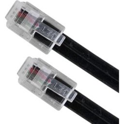 Cabo de Telefone RJ11 Preto (2 mts) - AISENS
