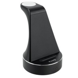 Base de Carregamento Sem Fios Tooq TQCD02W para Apple Watch e iPhone – Preto