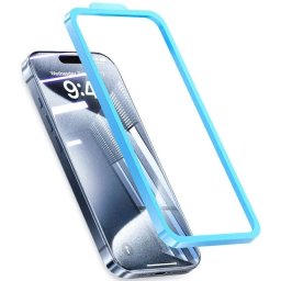 Película de Vidro Temperado Vention HD para iPhone 15 + Kit de Instalação Fácil