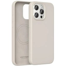 Capa de Silicone Líquido Vention para Smartphone iPhone 15 – Cinzento Cascalho