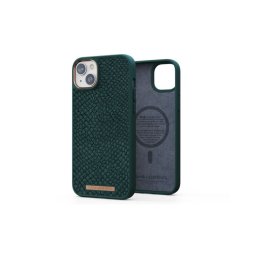 Capa MagSafe para Smartphone iPhone 14 Plus Njorð em Pele de Salmão Islandês