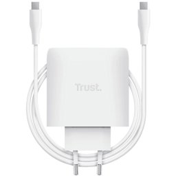 Carregador de Parede USB-C 65W Trust + Cabo USB-C 2m – Branco