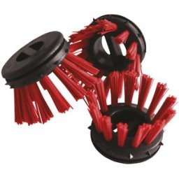 Miltex Escova redonda para esteiras em borracha anelares , plástico, embalagem de 10 unid., preto/vermelho, Escova redonda para esteiras em borracha anelares, plástico, embalagem de 10 unid., preto/vermelho. Adequada para esteira em borracha anelar no ext