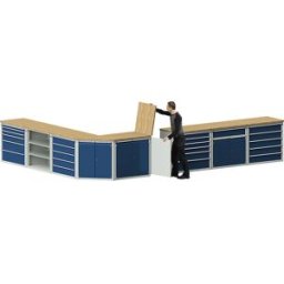 ANKE Porta pendular para balcão de material e ferramentas , chapa de aço, cinzento, AxL 960 x 730 mm, Porta pendular para balcão de material e ferramentas, chapa de aço, cinzento, AxL 960 x 730 mm. Ideais para a entrega de ferramentas e de material. Siste