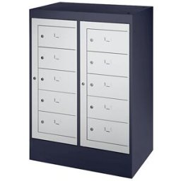 kaiserkraft Armário para portáteis, 10 compartimentos, AxL 1115 x 782 mm, preto acinzentado / cinzento claro, Armário para portáteis, 10 compartimentos, AxL 1115 x 782 mm, preto acinzentado / cinzento claro. Para guardar os portáteis com segurança em loca