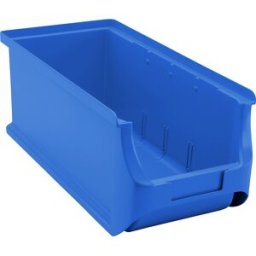 kaiserkraft Caixa de armazenagem à vista, CxLxA 320 x 150 x 125 mm, embalagem de 18 unid., azul, Caixa de armazenagem à vista, CxLxA 320 x 150 x 125 mm, embalagem de 18 unid., azul. Segurança testada através da marca TÜV/GS. Empilhamento seguro graças ao