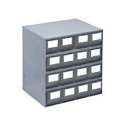 kaiserkraft Armazenagem em gavetas, capacidade de carga do corpo 75 kg, AxLxP 395 x 376 x 300 mm, 16 gavetas, gavetas em cinzento, Armazenagem em gavetas, capacidade de carga do corpo 75 kg, AxLxP 395 x 376 x 300 mm, 16 gavetas, gavetas em cinzento. Capac
