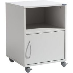 eurokraft pro Armário inferior, móvel , AxLxP 695 x 500 x 500 mm, cinzento claro RAL 7035, Armário inferior, móvel, AxLxP 695 x 500 x 500 mm, cinzento claro RAL 7035. Ideais para fotocopiadora, impressora, aparelhos de fax, scanner e muito mais. Espaço pa
