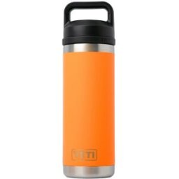 Yeti Rambler Bottle 18oz Chug Cap, King Crab Orange, garrafa térmica com bico para beber, 532 ml