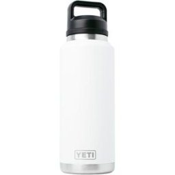 Yeti Rambler Bottle 46oz Chug Cap, White, garrafa térmica com bico para beber, 1.36L