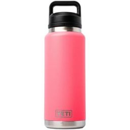 Yeti Rambler Bottle 36oz Chug Cap, Tropical Pink, garrafa térmica com bico para beber, 1L