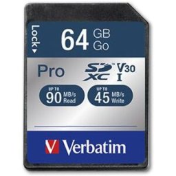 Cartão de Memória SDXC 64GB (Classe 10) - VERBATIM