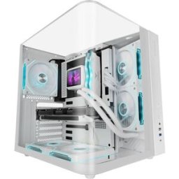 Caixa ATX MC-INFINIOLITE Frameless Tempered Glass (Branco) - MARS GAMING