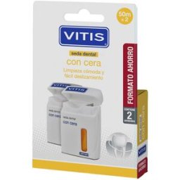 Fio dental Vitis com cera duo 2 unidades
