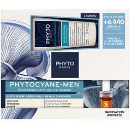 Phytocyane Men ANTI-QUEDA De Cabelo + Conjunto De Shampoo 2 Pcs