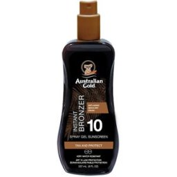 Australian Gold Sunscreen SPF10 spray gel with instant bronzer 237 ml