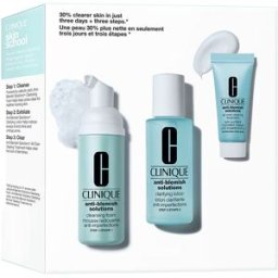 Clinique Sistema de cuidados com a pele em 3 etapas Anti-blemish Solutions, estojo com 3 peças