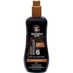 Australian Gold Sunscreen SPF6 spray gel with instant bronzer 237 ml