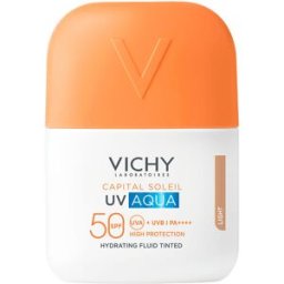 Vichy Laboratoires Capital Soleil Uv Aqua fluido hidratante com cor Fps 50 #Light
