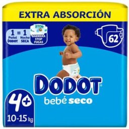 Fraldas Dodot Extra Stages tamanho 4 10-15 kg 62 unidades