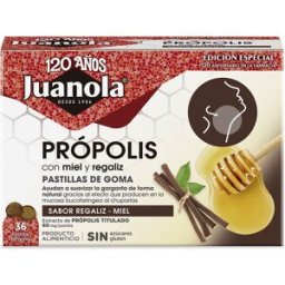 Juanola Própolis Regaliz Miel gummies 36 u