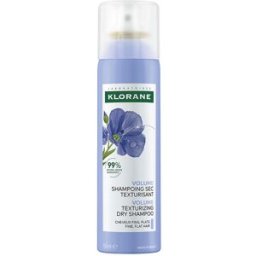 Klorane Shampoo seco Al Lino Bio para cabelos finos e sem volume, 150 ml