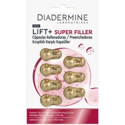 Diadermine Lift + Super Filler preenchedor suavizante para rosto e pescoço cápsulas 7 unidades
