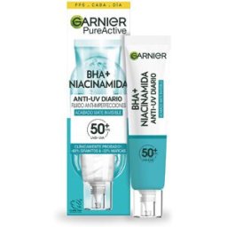 Garnier Fluido anti-manchas invisível fosco com Bha + Niacinamida Pure Active Fps 50+ 40 ml