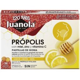 Juanola Própolis Limón Miel gummies 36 u