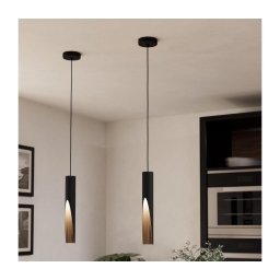 Eglo 900874 - Lustre LED suspenso em cabo BARBOTTO 1xGU10/4,5W/230V preto/castanho