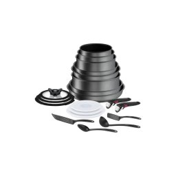 Tefal - Conjunto de panelas INGENIO DAILY CHEF ON, 20 peças, preto