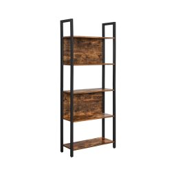 Estante de livros NAVARO castanha/preta