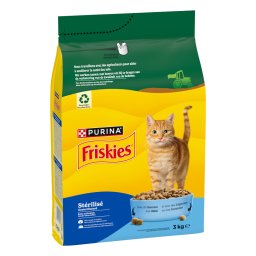 3x3kg Sterilized Gato salmão atum legumes PURINA Friskies para gato