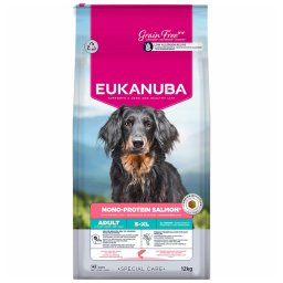 2x12kg Special Care Mono-Protein Adult salmão Eukanuba ração para cão