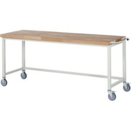 eurokraft pro Bancada de trabalho com rodas Série 8000, estrutura modular , estrutura da armação aberta, LxP 2000 x 700 mm, Bancada de trabalho com rodas Série 8000, estrutura modular, estrutura da armação aberta, LxP 2000 x 700 mm. Móvel em qualquer mome