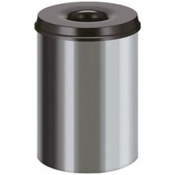 kaiserkraft Cesto de papéis de segurança, aço inoxidável, volume 30 l, AxØ 470 x 335 mm, autoextintor, Cesto de papéis de segurança, aço inoxidável, volume 30 l, AxØ 470 x 335 mm, autoextintor. Proteção preventiva contra incêndios diretamente no local de