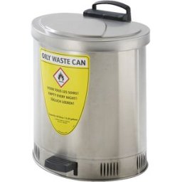 kaiserkraft Recipiente de segurança para resíduos com tampa de fecho automático, em aço inoxidável, volume 50 l, Recipiente de segurança para resíduos com tampa de fecho automático, em aço inoxidável, volume 50 l. Em aço inoxidável. Para resíduos embebido